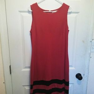 Red And Black Calvin Klein Dress